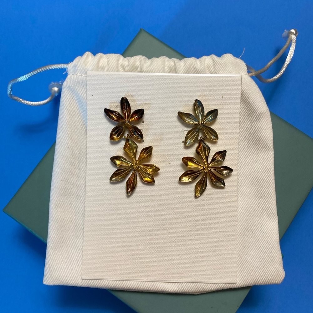 Hunter Blake Golden Flower Earrings
